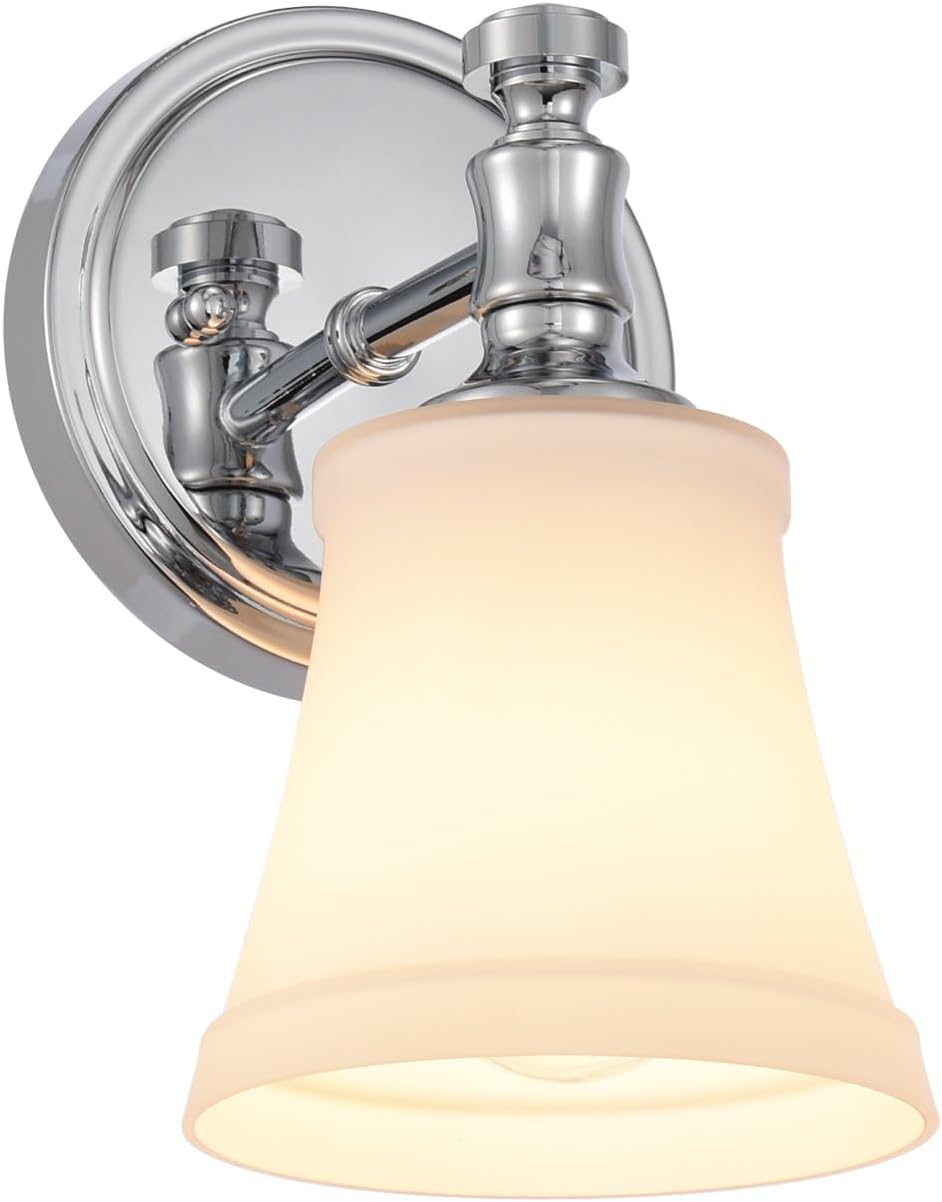Bathroom Vanity Light Fixtures, Traditional Aged Brass 3 Lights Wall Sconce Lighting with Opal Glass Shade, Porch Wall Mount Light Fixture for Bathroom, Mirror Cabinets Hallway Stairs