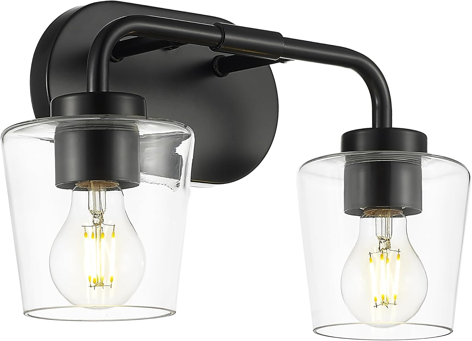 Brushed Gold Bathroom Vanity Light, Farmhouse Brass Sconces Wall Lighting with Milk White Glass, 3-Light Bathroom Light Fixture Over Mirror, AD-22004-3W-GD