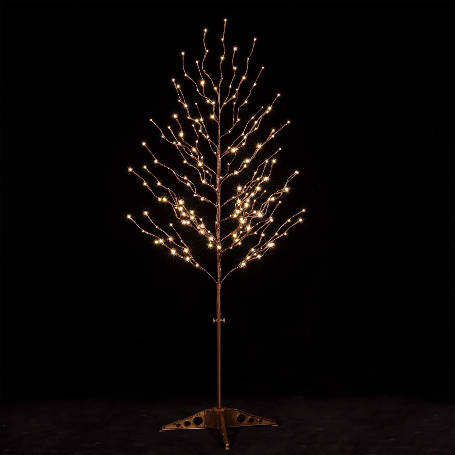 Star Light Tree Set 4ft, 5ft and 6ft with 128/216/256 Warm White LEDs for Holiday Decor - Dimmable, UL Certified, Waterproof - Ideal for Indoor and Outdoor Decoration