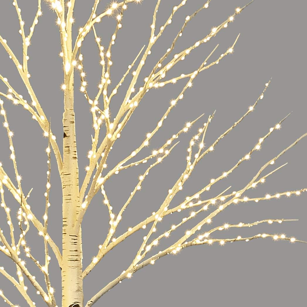 LITBLOOM Lighted Birch Twig Tree with Fairy Lights 4FT 200 LED Lights for Indoor Outdoor Home Christmas Holiday Decoration