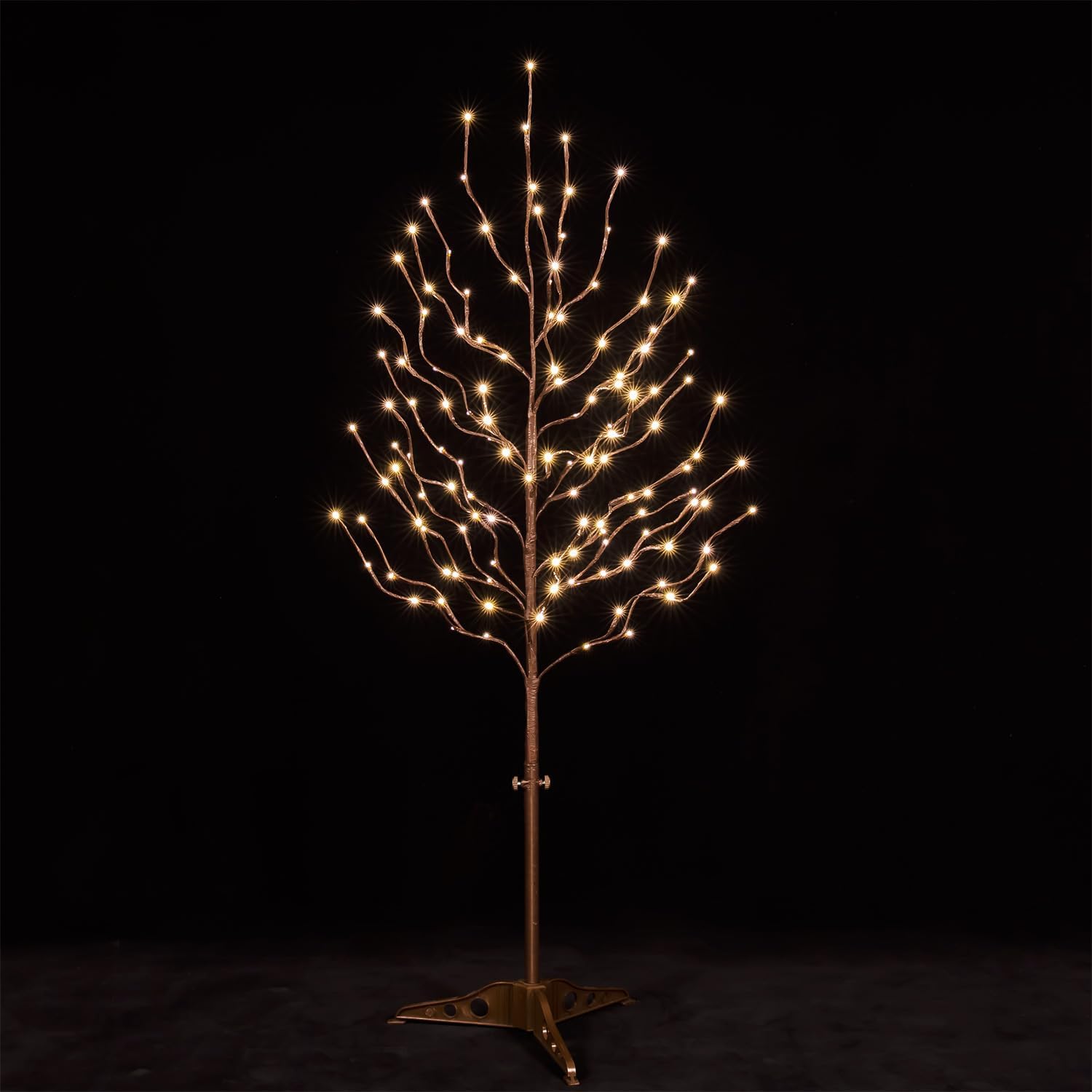 Star Light Tree Set 4ft, 5ft and 6ft with 128/216/256 Warm White LEDs for Holiday Decor - Dimmable, UL Certified, Waterproof - Ideal for Indoor and Outdoor Decoration