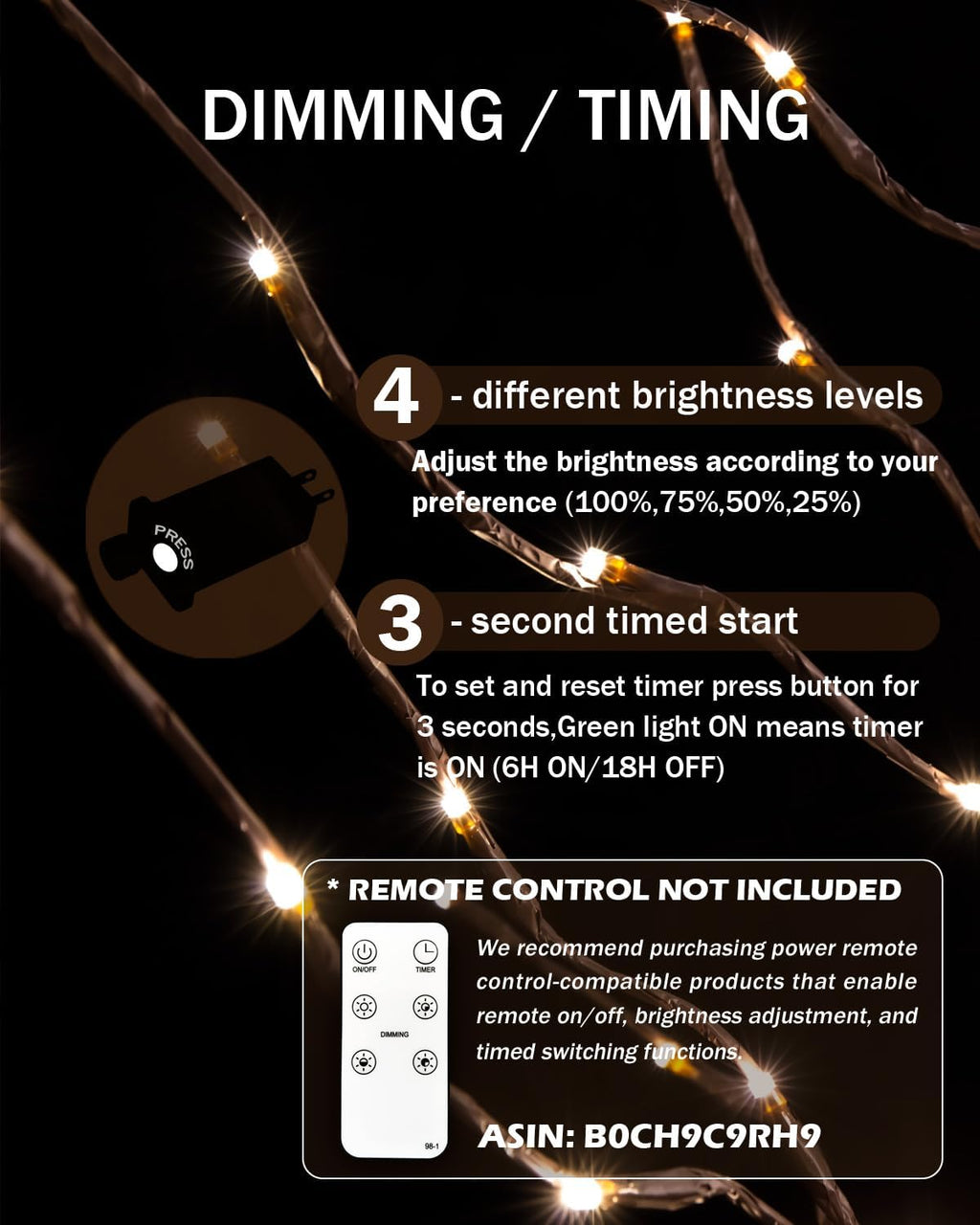 Star Light Tree Set 4ft, 5ft and 6ft with 128/216/256 Warm White LEDs for Holiday Decor - Dimmable, UL Certified, Waterproof - Ideal for Indoor and Outdoor Decoration