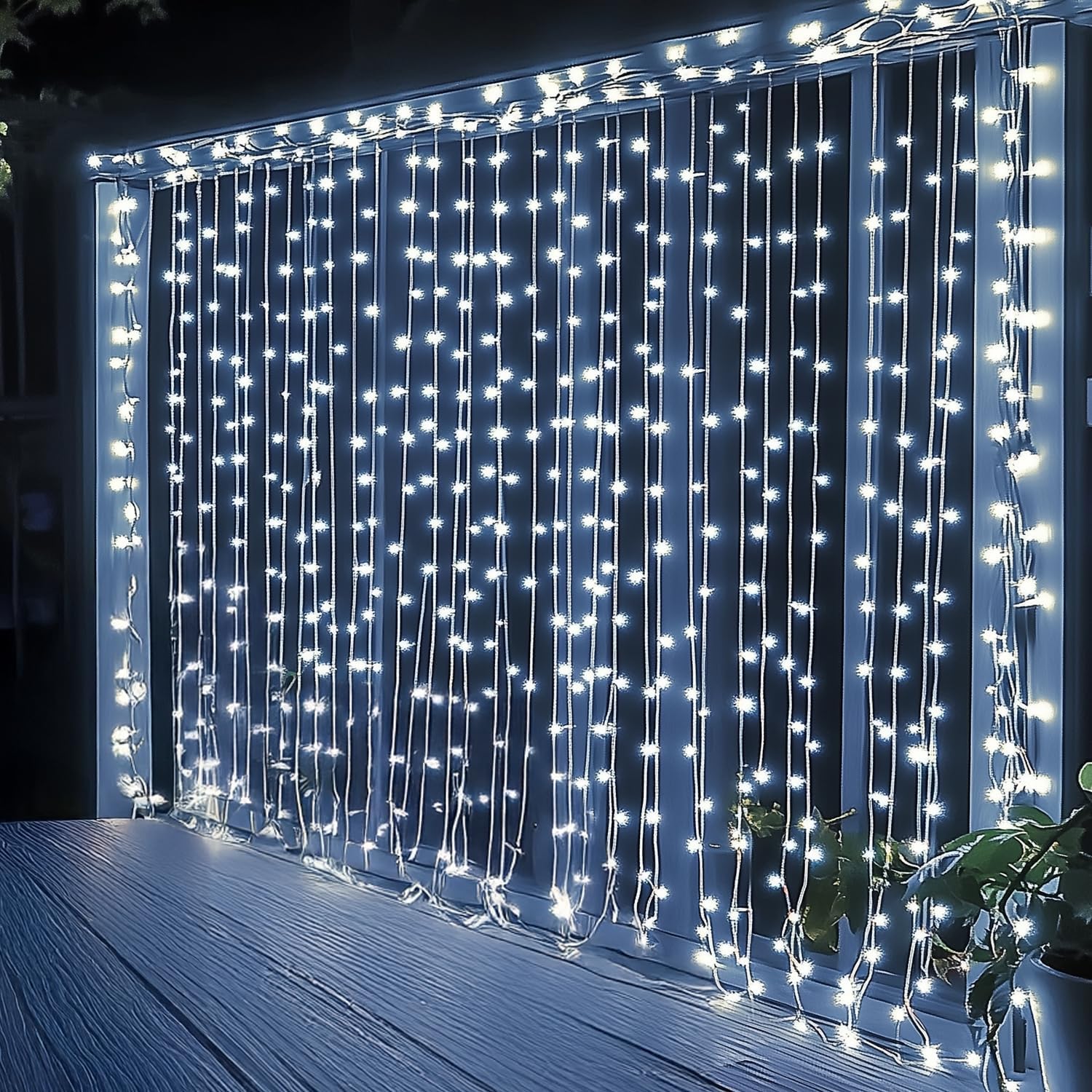Dazzle Bright 300 LED Curtain String Lights, RGB Color Changing Christmas Fairy Lights for Bedroom with Remote & APP Control, Waterproof Smart Window Lights Party Wedding Garden Wall Decor