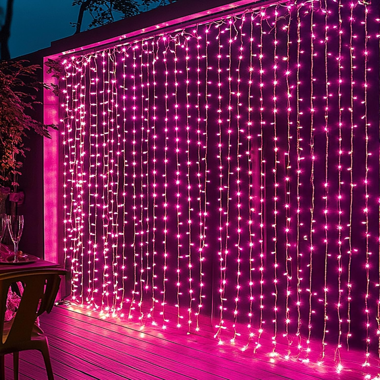 Dazzle Bright 300 LED Curtain String Lights, RGB Color Changing Christmas Fairy Lights for Bedroom with Remote & APP Control, Waterproof Smart Window Lights Party Wedding Garden Wall Decor