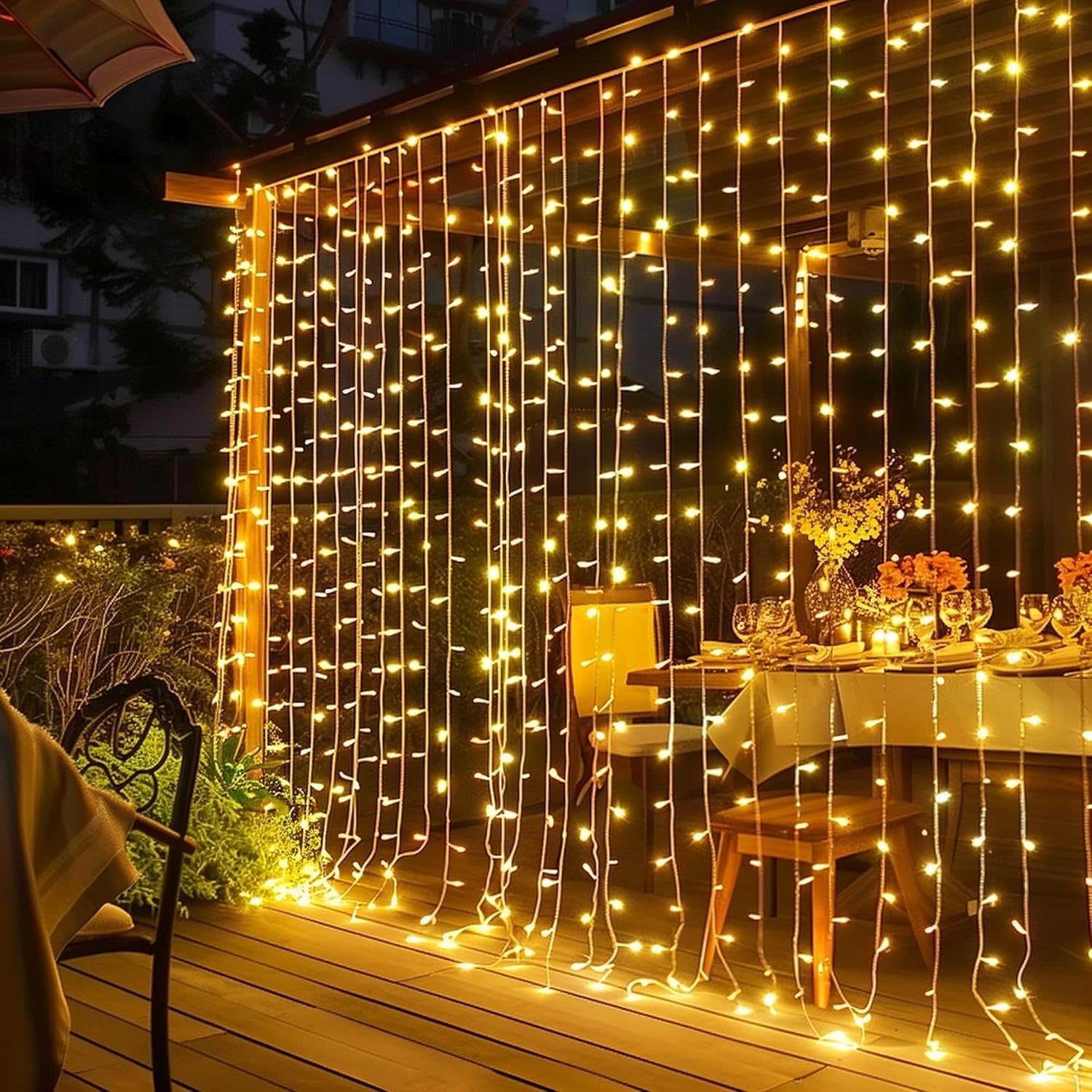Dazzle Bright 300 LED Curtain String Lights, RGB Color Changing Christmas Fairy Lights for Bedroom with Remote & APP Control, Waterproof Smart Window Lights Party Wedding Garden Wall Decor